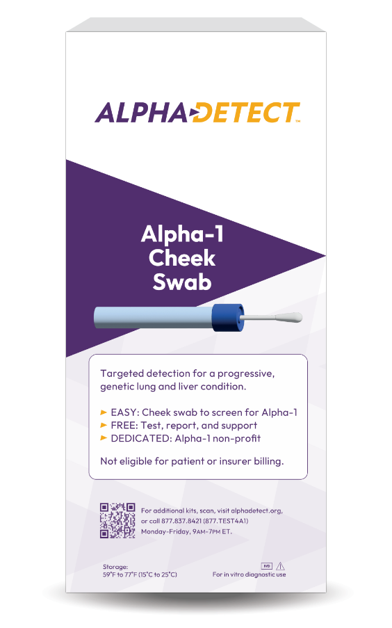 Alpha‑1 Cheek Swab collection kit box